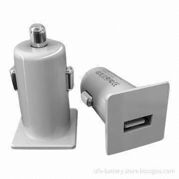 In-car Charging Adapters, 12-24V DC Input, Dimensions 26 x 26 x 47mm